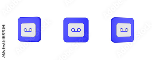 voicemail 3D icon isolated on background