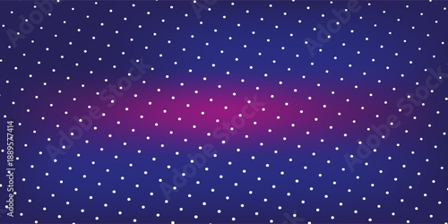 Led pixel screen display with bright blue and purple dots forming digital wall background. Futuristic technology pattern for video walls, presentations or electronic advertising. Tv display panel