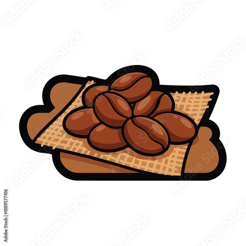 A bag of coffee beans