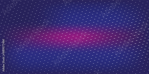 Led pixel screen display with bright blue and purple dots forming digital wall background. Futuristic technology pattern for video walls, presentations or electronic advertising. Tv display panel