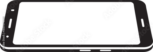 Black smartphone with screen device