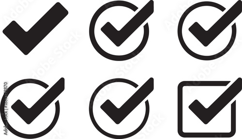 Checkmark on white background tick