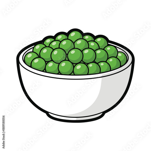 A bowl filled with green peas