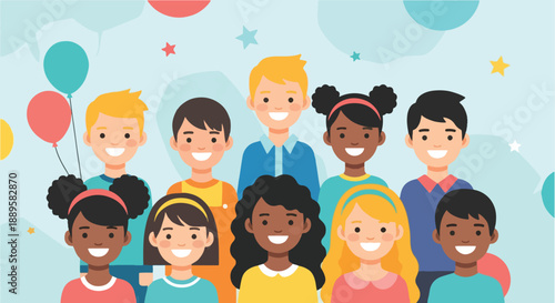 Mother and child affection moments in four scenes