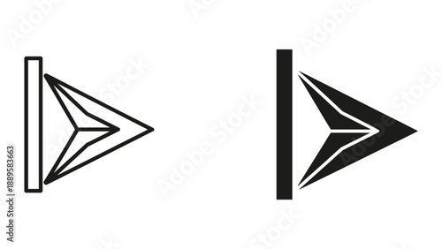 Simple arrow icons in different styles