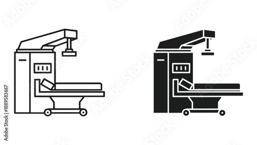 Medical equipment illustration set