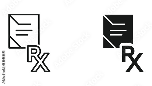Medical prescription symbol logo design