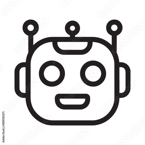 a black and white drawing of a robot face