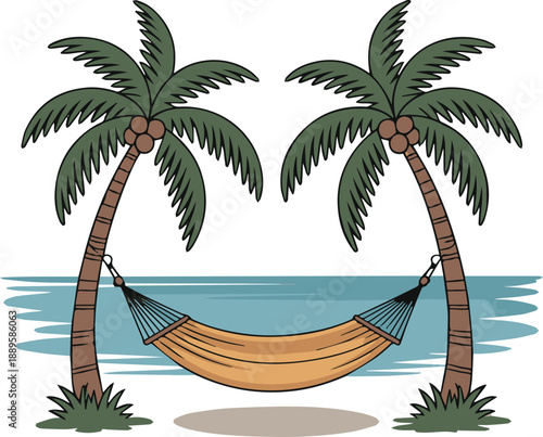 Serene tropical escape evoking relaxation and calm