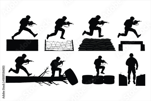 Soldiers in Action Silhouette