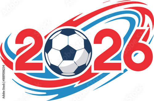 Energetic 2026 soccer graphic conveying excitement and unity