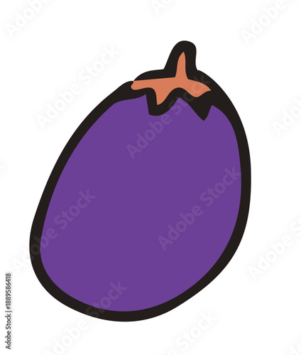 Hand drawn eggplant illustration / なすのイラスト