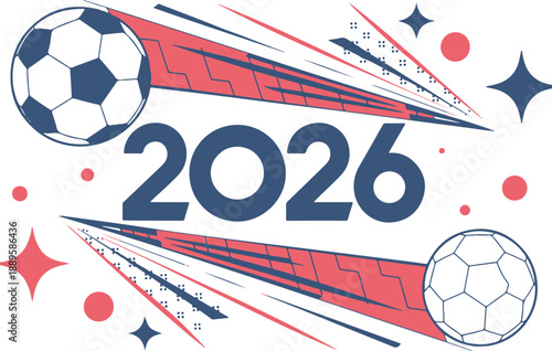 Energetic 2026 soccer design evoking excitement and unity