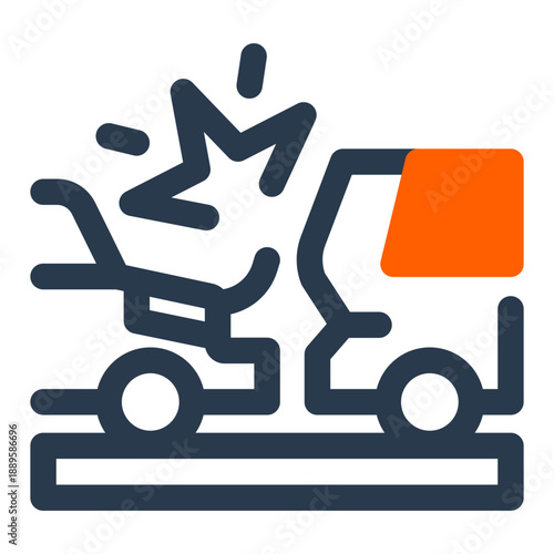 Car accident crash emergency response icon