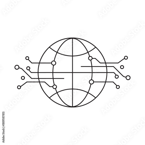 global network connections and circuits around the earth