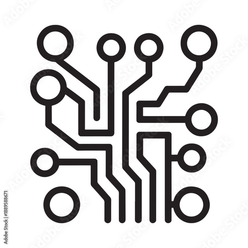 a black and white image of a circuit board