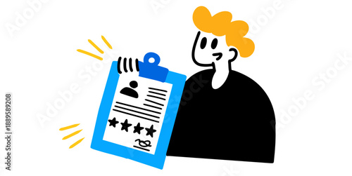 People with document candidate worker icon vector for hiring and HR. Ideal for job interviews, resume screening, and employment applications.