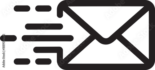 Email with lines message communication online
