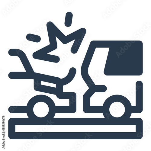 Car accident crash emergency response icon