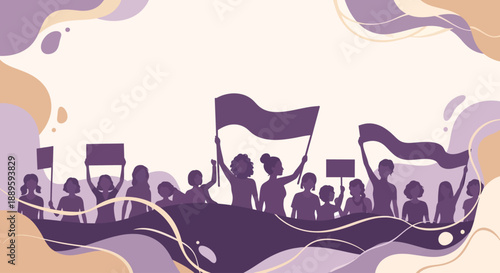 March Women’s History Month Background with Elegant Feminine Design