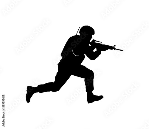 Soldier Silhouette in Action