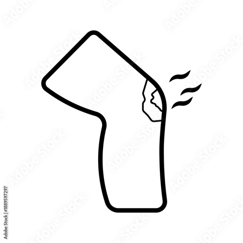 injured knee icon graphic icon vector