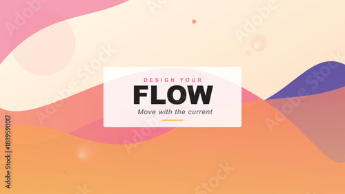 Abstract Fluid Flow Movement Background Template Banner Design