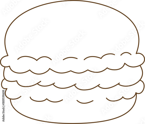 macaron line art