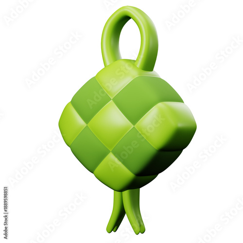 Tableau sur toile 3D Ramadan Ketupat for Eid Fitr Illustration for Islamic Holiday and Ramadhan Ce