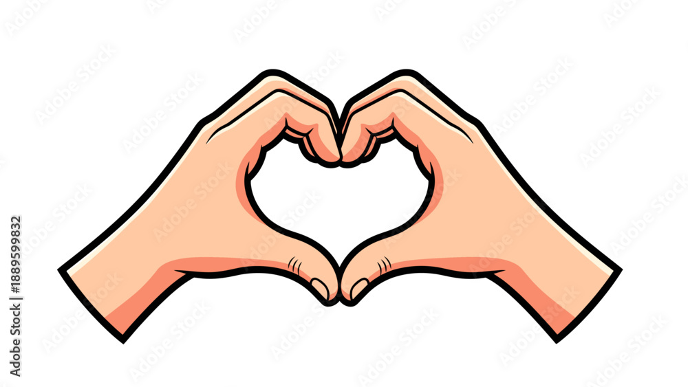 Obraz premium Hands forming a heart shape.