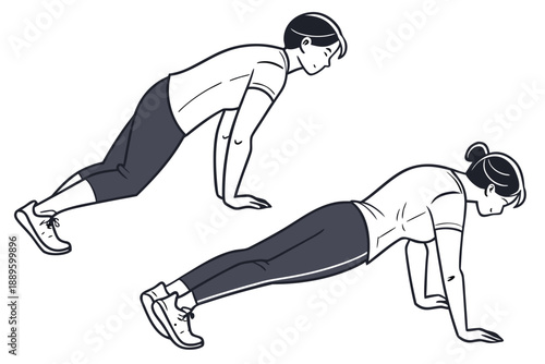 Home Workout Exercise Illustration Clean Vector (4)