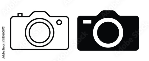 Vector illustration of a camera icon 