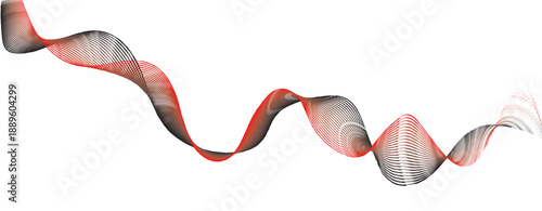 red ribbon isolated on white