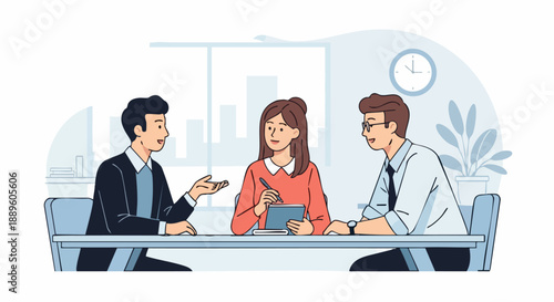 Business team meeting discussing project ideas and strategies.