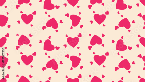 seamless pattern background with pink hearts. wallpaper and paper wrapping decoration