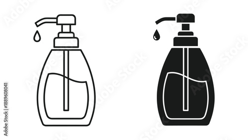 Hand sanitizer pump bottle illustration