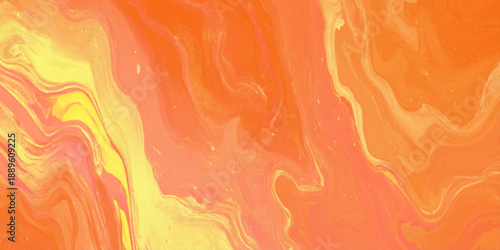 Abstract orange and pink fluid background with liquid swirl texture organic shapes create a dynamic sense of motion and warmth for modern design.