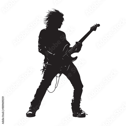Guitarist silhouette