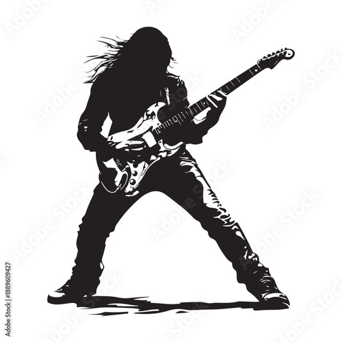 Guitarist silhouette