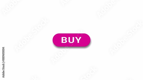 Buy Button icon Animation for Online Shopping, Buy online shopping icon sign button animated on transparent background.