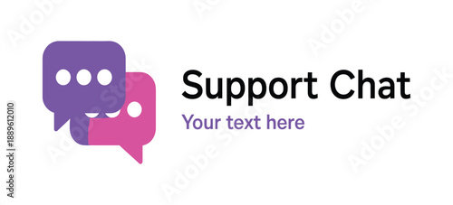 support chat icon vector isolated on white background for virtual assistant AI artificial intelligence chat app and digital marketing.