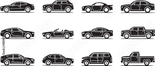 Black and white car cars vehicles