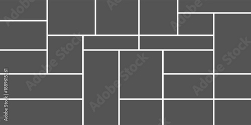 Vector empty photo frame. Collage template for 19 pictures. Frames for memory.EPS,10