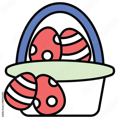 Easter Celebration Vector Icon Stock Illustration