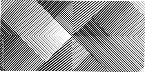 Abstract geometric design featuring intersecting diagonal lines in grayscale