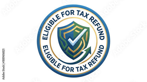 Vector Illustration of Tax Refund Eligibility Badge
