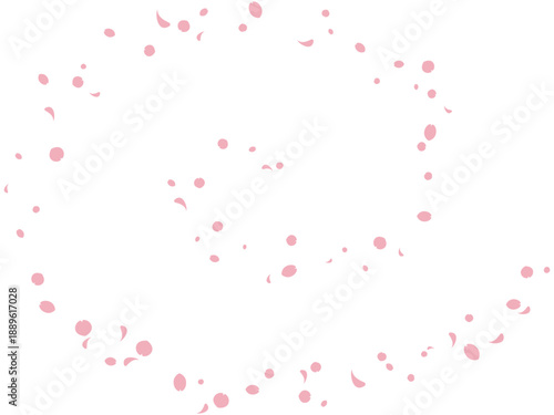 螺旋状に花びらが舞う桜吹雪のイラスト