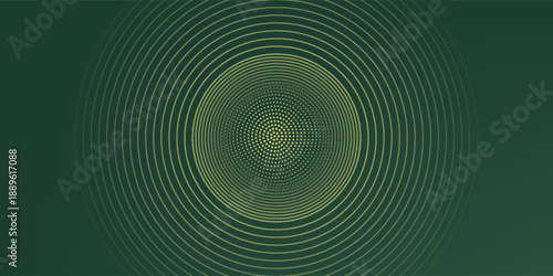 Stylish green background featuring gold circles and abstract details perfect for luxury designs invitations posters and elegant presentations. vector
