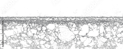 Abstract grey and white cracked surface texture with granular detail and rough edges