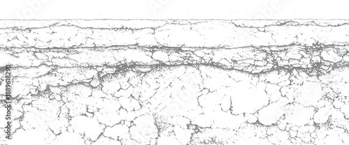 Cracked grey and white abstract texture with horizontal lines and irregular patterns background